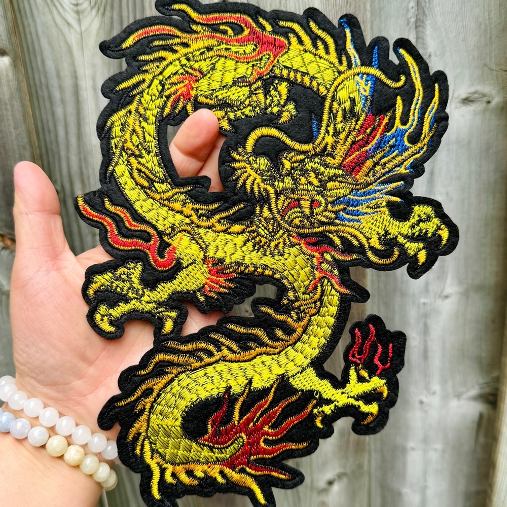 Large Dragon Iron on Patches